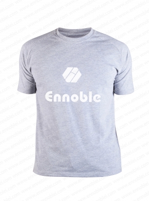 Ennoble-418 Mens Basic Shirt Short Sleeve Grey