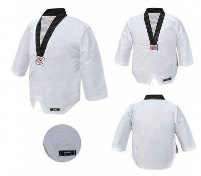 Ennoble-682 Teakwondo Jacket White With Black V Neck