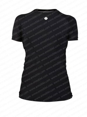 Ennoble-396 Ladies Compression Shirt Short Sleeve Black