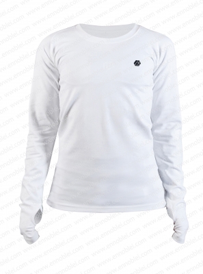 Ennoble-417 Ladies Basic Shirt Long Sleeve White